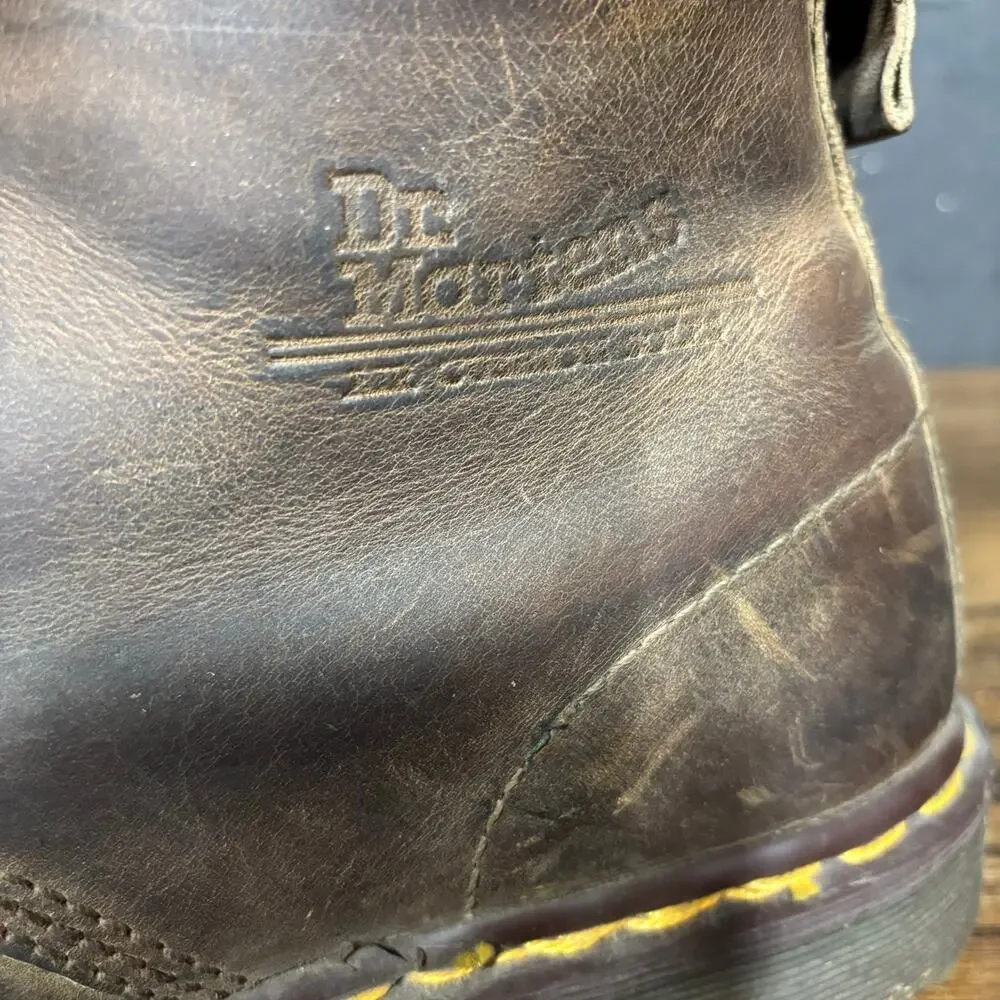 Vintage Dr Martens Made in England Men’s 11 Brown Leather 6 Eye Ankle Boots